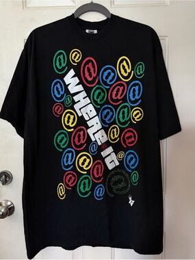 Vintage Y2K Pro USA "Where It At" Cyber @ Studded Graphic Tee 4XL all over print